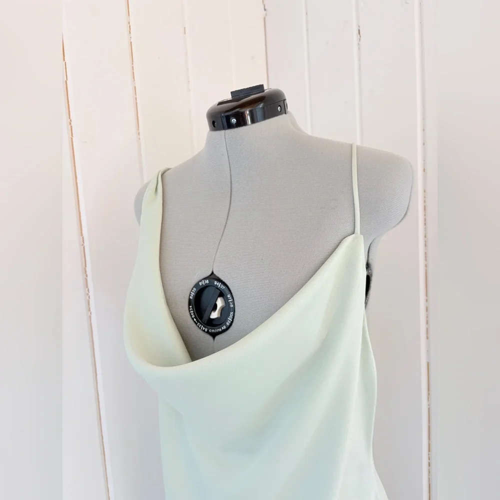 BHLDN Cucumber Green Satin Slip Dress – Size 16 – NWT - Picture 5 of 16